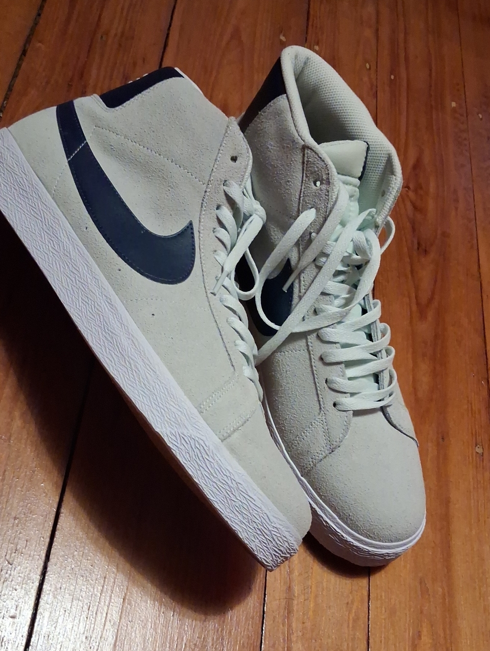 Nike Zoom Blazer Mid SB Barely Green Navy Mens Size 14